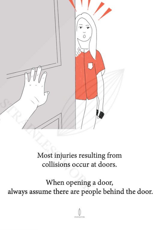 Safety Poster - Always assume there are people behind the door